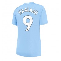 Dámy Fotbalový dres Manchester City Erling Haaland #9 2023-24 Domácí Krátký Rukáv